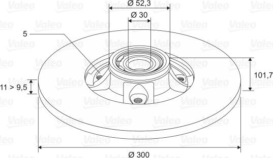 Valeo 197454 - Jarrulevy inparts.fi