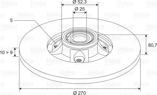 Valeo 197452 - Jarrulevy inparts.fi