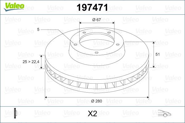 Valeo 197471 - Jarrulevy inparts.fi