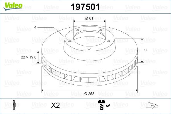 Valeo 197501 - Jarrulevy inparts.fi