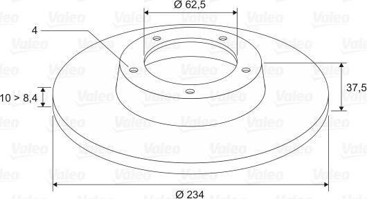 Valeo 197511 - Jarrulevy inparts.fi