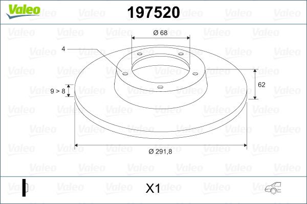 Valeo 197520 - Jarrulevy inparts.fi