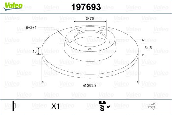 Valeo 197693 - Jarrulevy inparts.fi