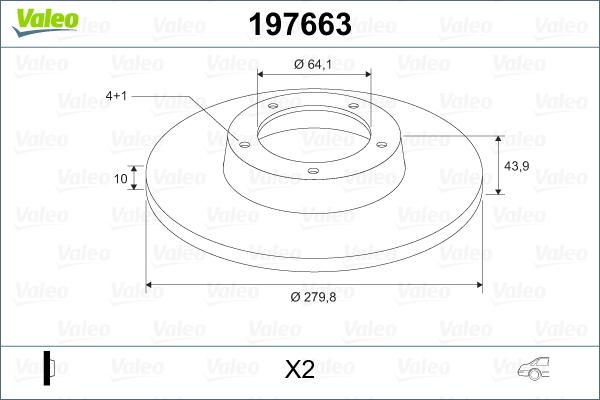 Valeo 197663 - Jarrulevy inparts.fi