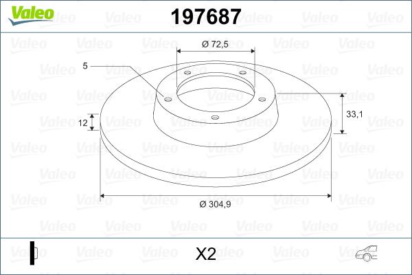 Valeo 197687 - Jarrulevy inparts.fi