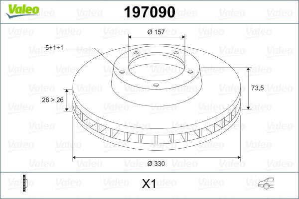 Valeo 197090 - Jarrulevy inparts.fi