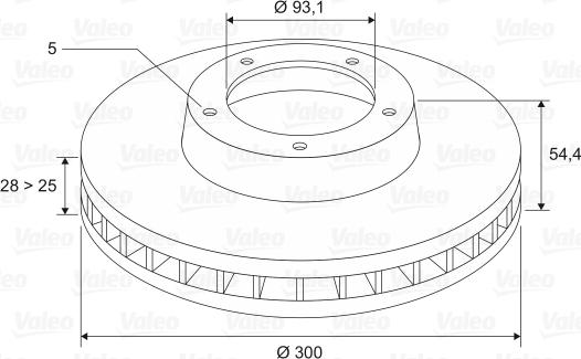 Valeo 197054 - Jarrulevy inparts.fi