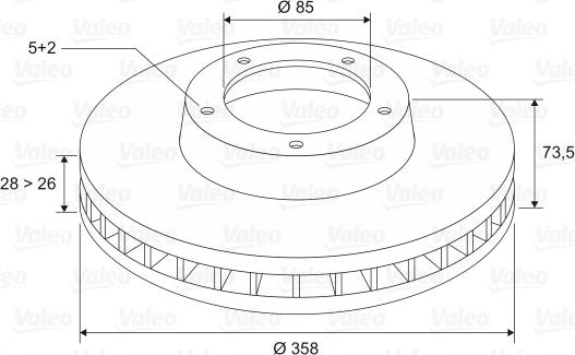 Valeo 197051 - Jarrulevy inparts.fi