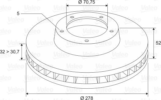 Valeo 197004 - Jarrulevy inparts.fi