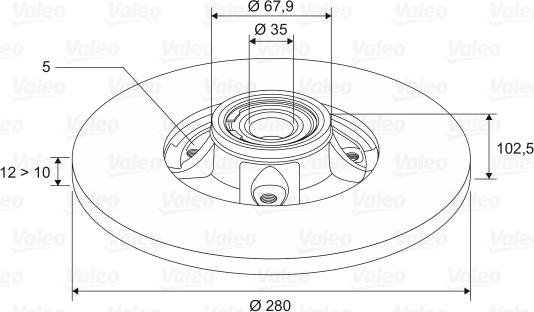 Valeo 197001 - Jarrulevy inparts.fi