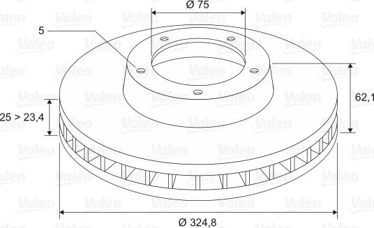 Valeo 197083 - Jarrulevy inparts.fi