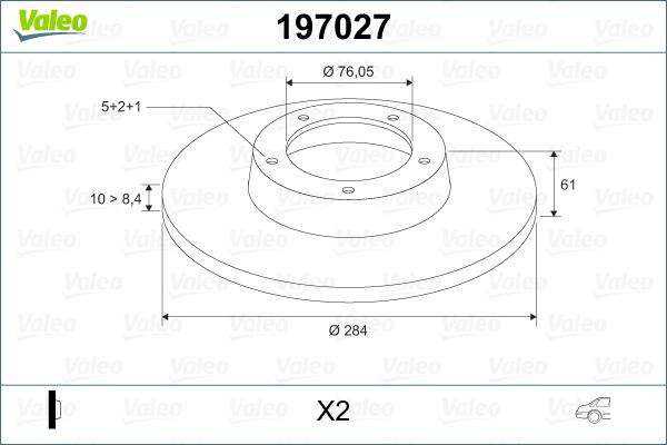 Valeo 197027 - Jarrulevy inparts.fi