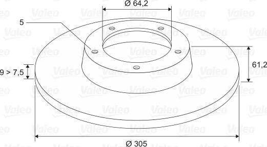 Valeo 197102 - Jarrulevy inparts.fi