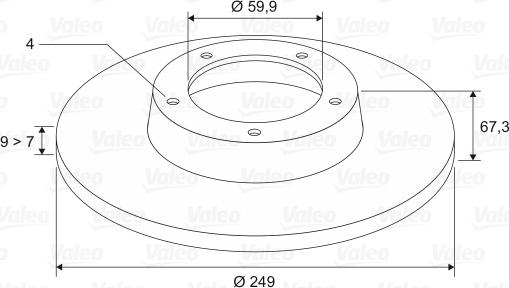 Valeo 197307 - Jarrulevy inparts.fi