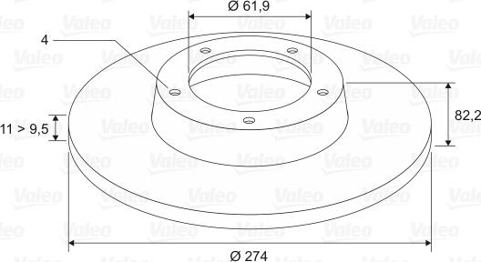 Valeo 197311 - Jarrulevy inparts.fi