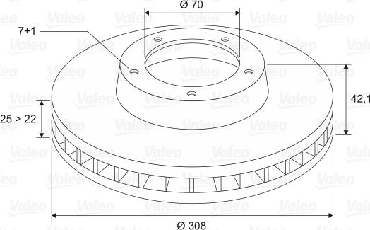 Valeo 197244 - Jarrulevy inparts.fi