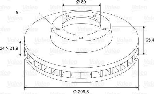 Valeo 197228 - Jarrulevy inparts.fi