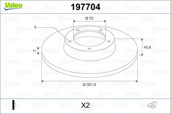 Valeo 197704 - Jarrulevy inparts.fi