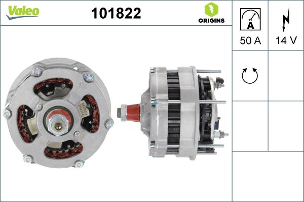 Valeo 101822 - Laturi inparts.fi