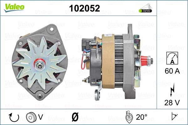 Valeo 102052 - Laturi inparts.fi