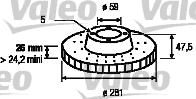 Valeo 186443 - Jarrulevy inparts.fi