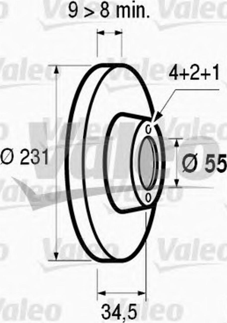 Valeo 186450 - Jarrulevy inparts.fi