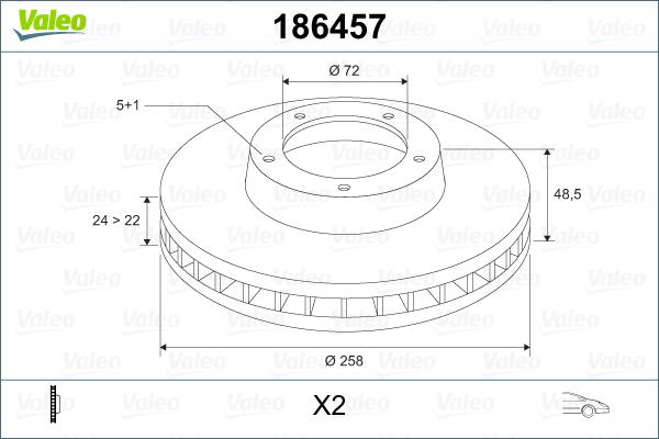 Valeo 186457 - Jarrulevy inparts.fi