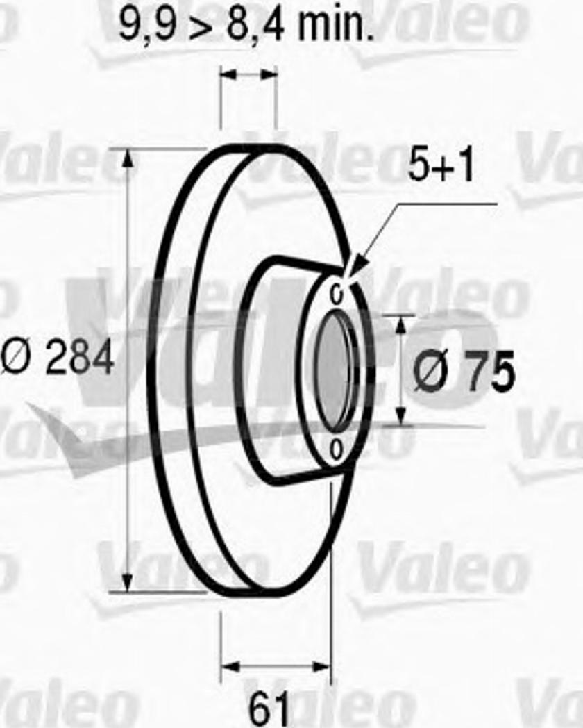 Valeo 186412 - Jarrulevy inparts.fi