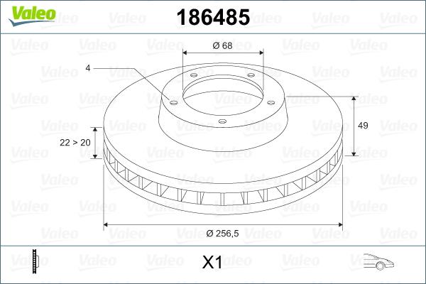 Valeo 186485 - Jarrulevy inparts.fi