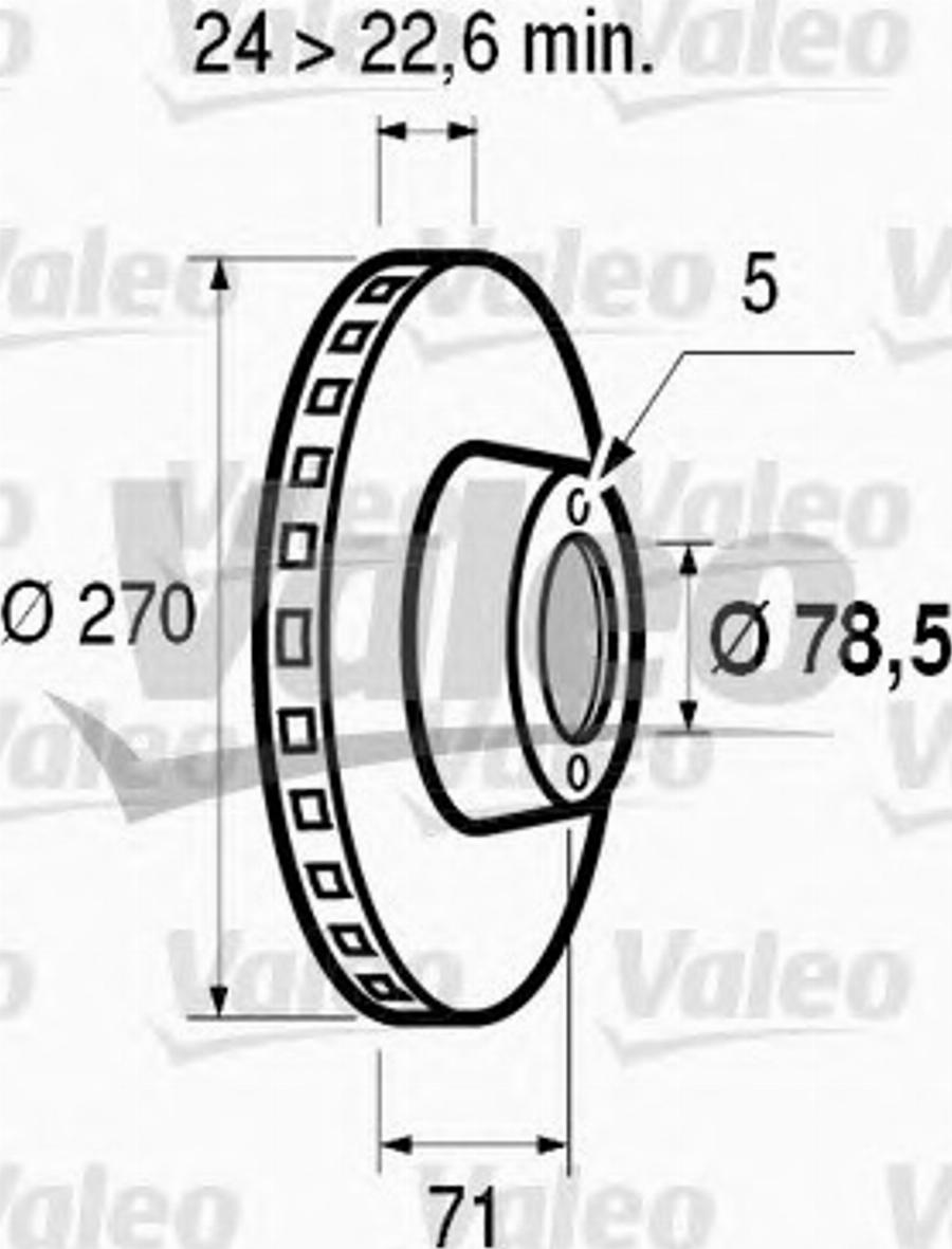 Valeo 186422 - Jarrulevy inparts.fi