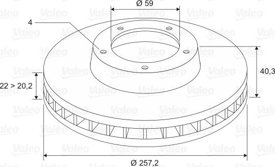 Valeo 186590 - Jarrulevy inparts.fi