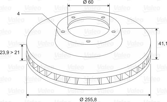 Valeo 186592 - Jarrulevy inparts.fi