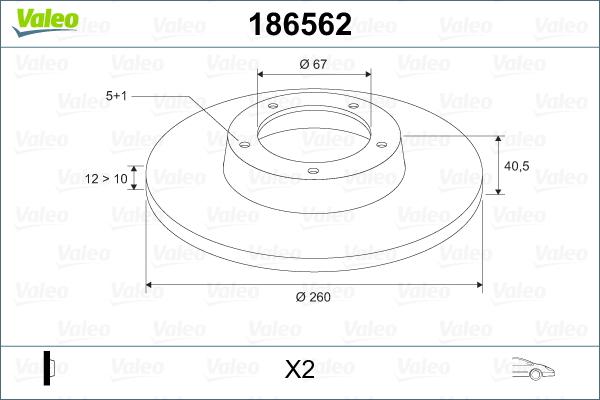 Valeo 186562 - Jarrulevy inparts.fi