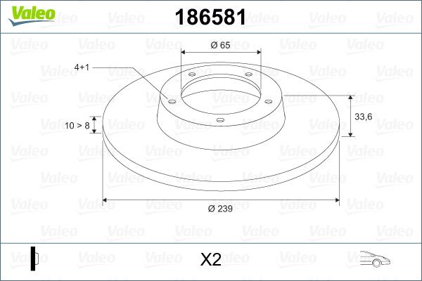 Valeo 186581 - Jarrulevy inparts.fi