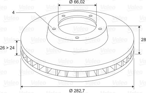 Valeo 186533 - Jarrulevy inparts.fi