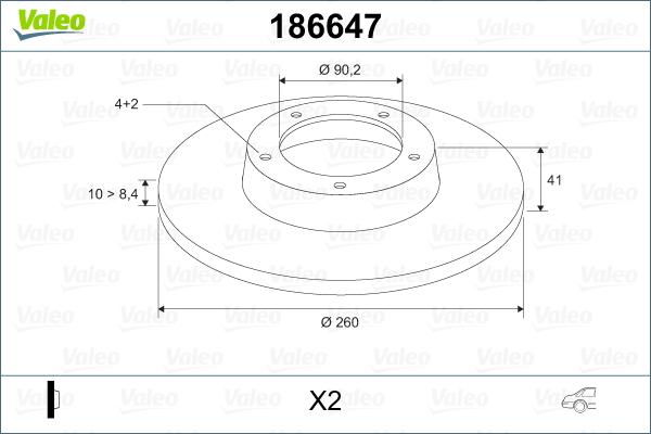 Valeo 186647 - Jarrulevy inparts.fi