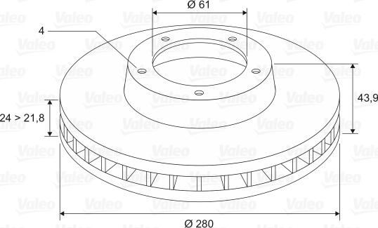 Valeo 186655 - Jarrulevy inparts.fi