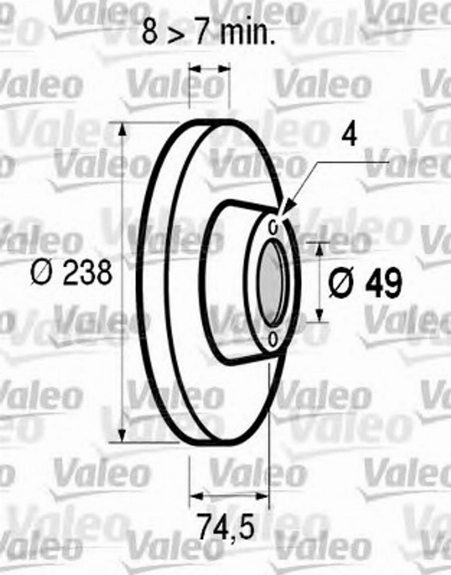 Valeo 186 606 - Jarrulevy inparts.fi