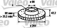 Valeo 186613 - Jarrulevy inparts.fi