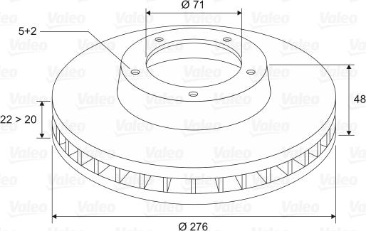 Valeo 186145 - Jarrulevy inparts.fi