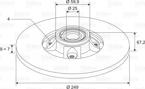 Valeo 186899 - Jarrulevy inparts.fi