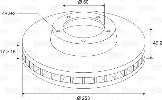 Valeo 186805 - Jarrulevy inparts.fi