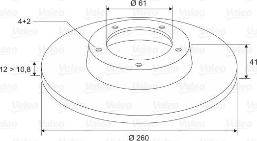 Valeo 186802 - Jarrulevy inparts.fi