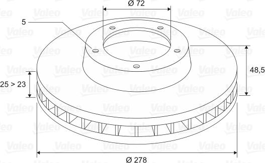 Valeo 186872 - Jarrulevy inparts.fi