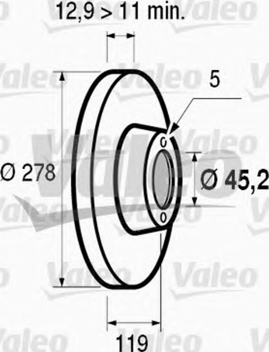 Valeo 186 253 - Jarrulevy inparts.fi