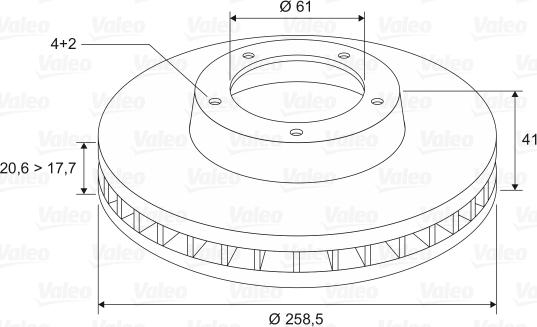 Valeo 186208 - Jarrulevy inparts.fi