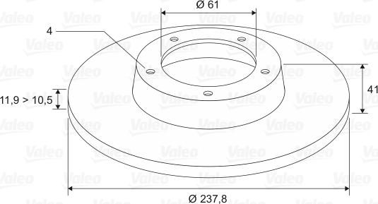 Valeo 186230 - Jarrulevy inparts.fi