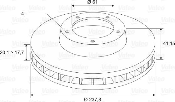 Valeo 186229 - Jarrulevy inparts.fi