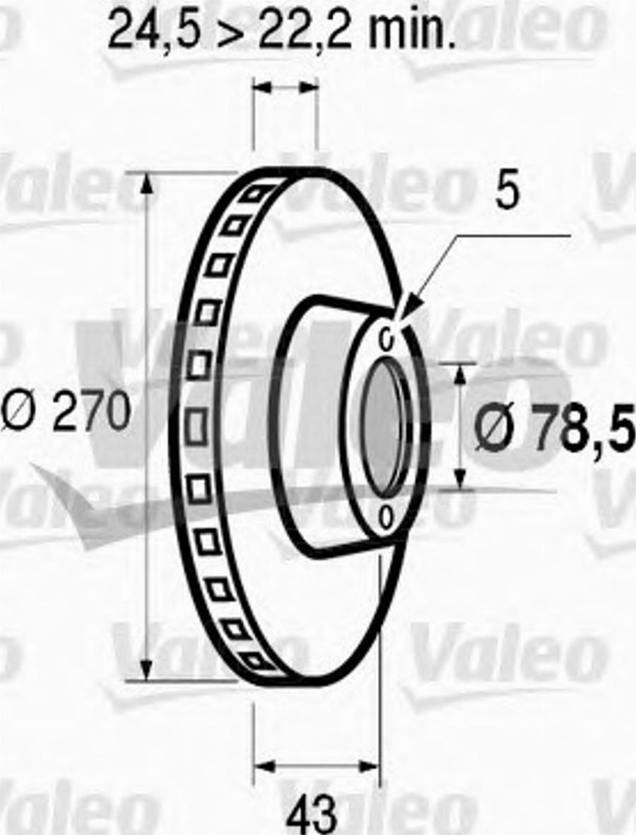 Valeo 186 279 - Jarrulevy inparts.fi