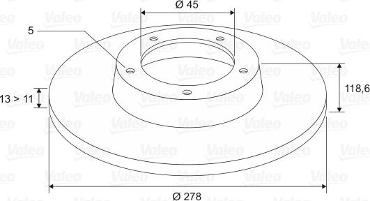 Valeo 186771 - Jarrulevy inparts.fi